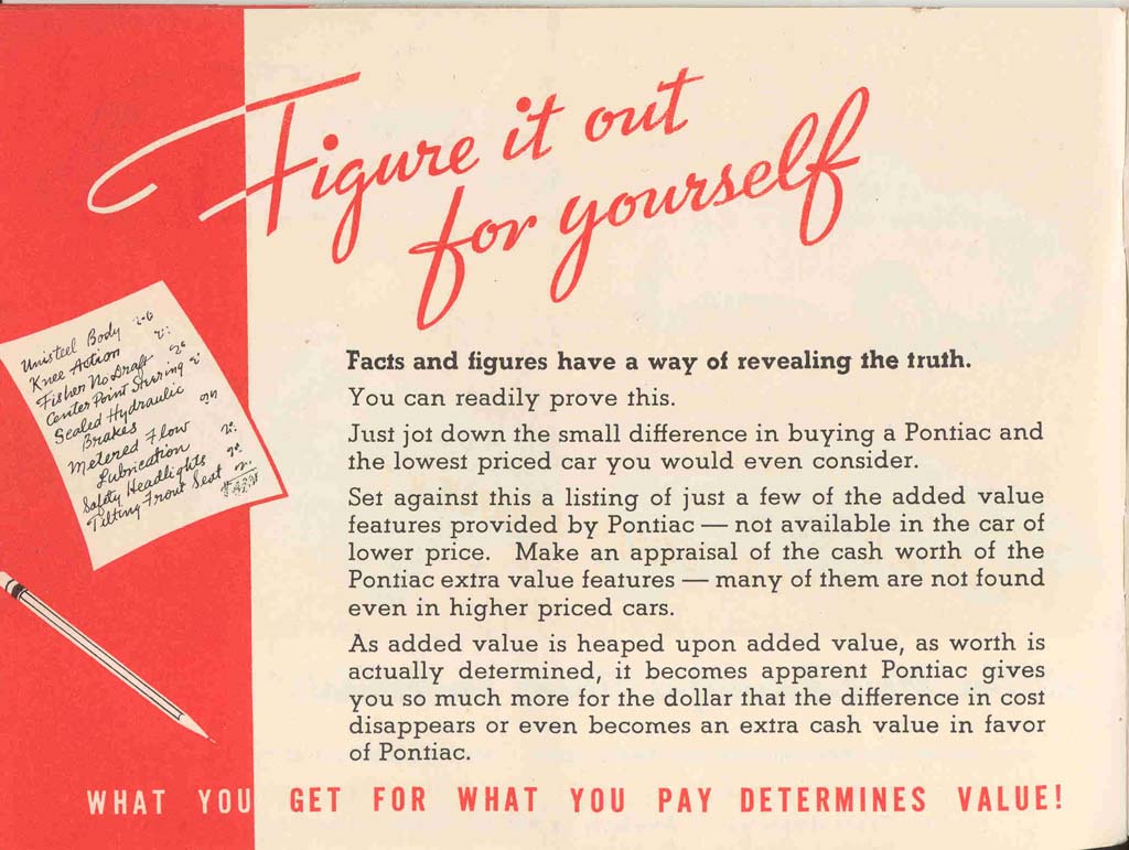 1937 Most for your Money Brochure